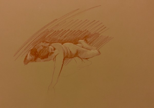 Nude- foreshortened  by Neil Sherman