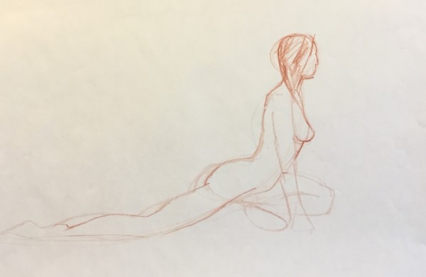 Stretching nude by Neil Sherman