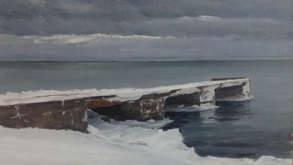 Winter on the Old Hovland Dock by Neil Sherman