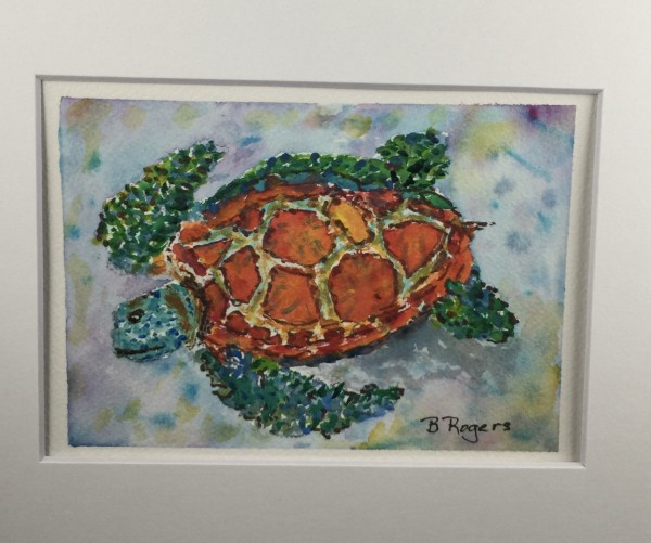 Turtle in Watery Wonderland by Bonnie Rogers