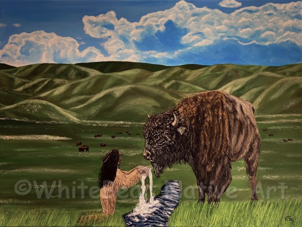 A Special Moment With My Brother by WhiteBear Native Art/Kathy S. "WhiteBear" Copsey