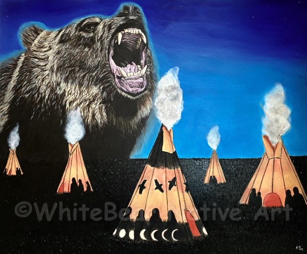 Guide Us, Oh Great & Mighty Warrior by WhiteBear Native Art/Kathy S. "WhiteBear" Copsey