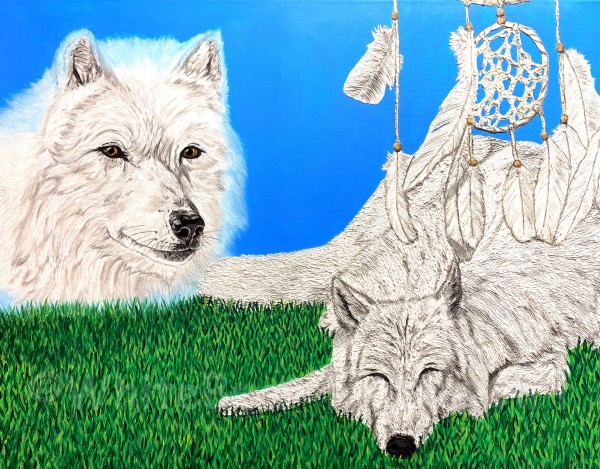 May Our Ancestors Protect Us In Our Dreams by WhiteBear Native Art/Kathy S. "WhiteBear" Copsey