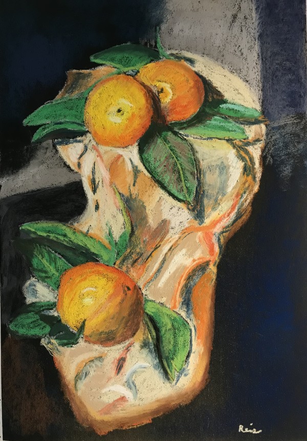 Oranges on Cloth by Kathryn Reis
