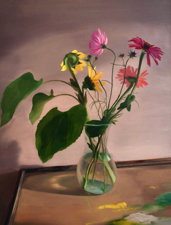 Cosmos, Zinnias, Sunflowers by Brandi Twilley