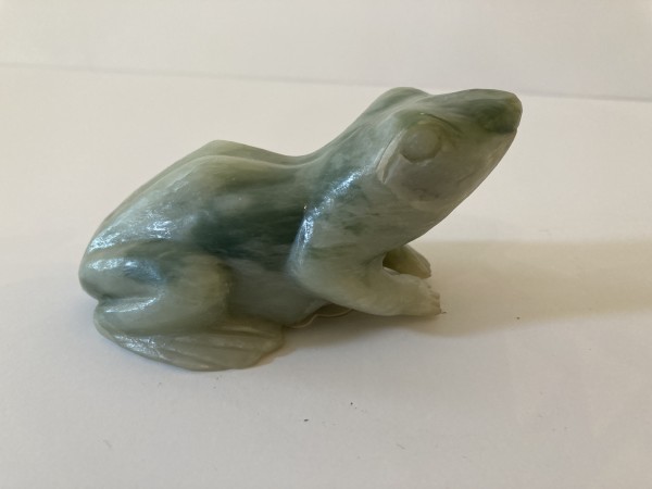 Hand Carved Jade Frog by Unknown