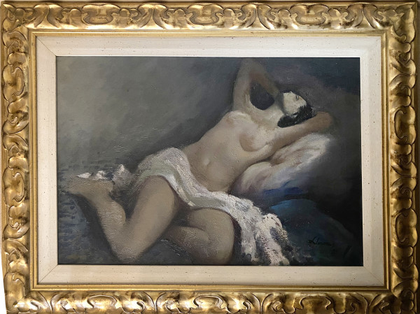 Reclining Nude by Frederick Lloveras Herrera