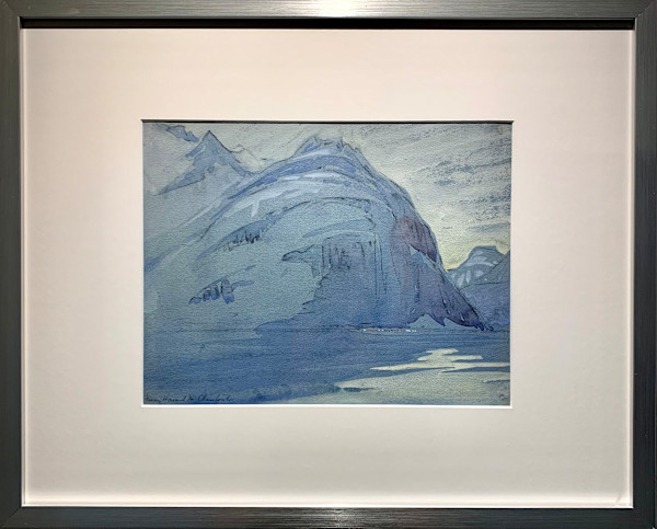 Snow Capped Harbor Landscape by Mary Howard