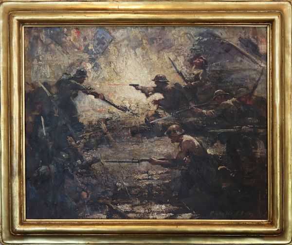 WWI Combat Scene by Nicholas F. Riley, Image 1.
