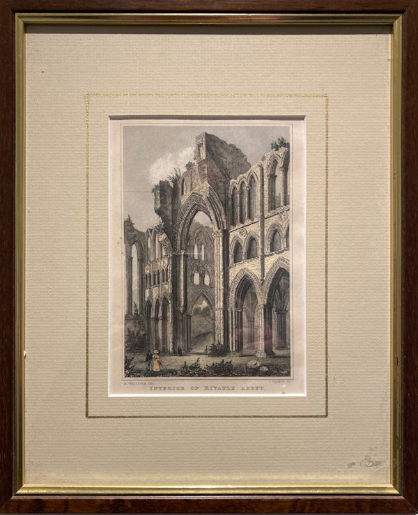 Interior of Rivaulx Abbey by Nathaniel Whittock