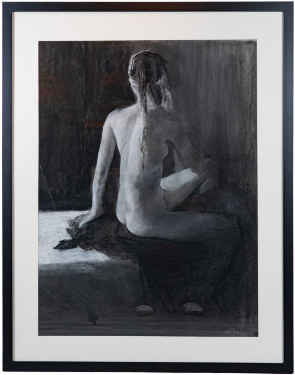 Seated Female Nude by Paul Wingo