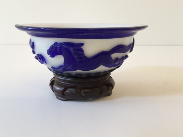 Exquisite Antique Peking Cameo Bowl by Unknown