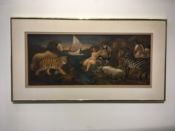 Female Nude with Animals by Charles Burdick