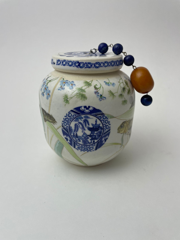 Ginger Jar - Blue Willow by a Stream by Roger Runge