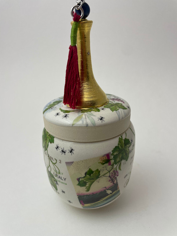 Scenic Jar with Adornments by Roger Runge