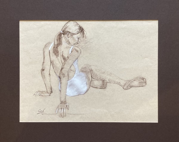 Dancer in Seated Gesture 2 by James Cobb
