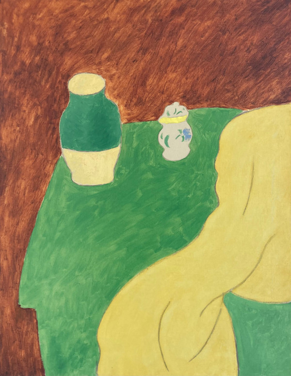 Still Life with Green/Yellow Vase by Robert Bonaparte