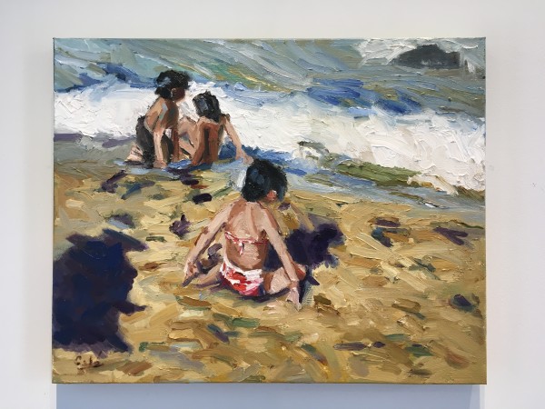 Children on Beach by James Cobb