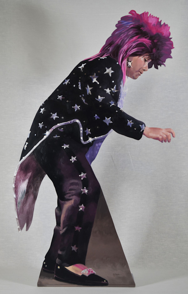 Piano Man, He Makes His Standee 1986 by Marie Kash Weltzheimer