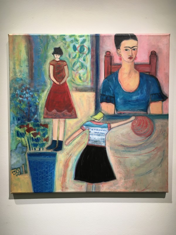 'Museum Musings #3 After Frida,' by Josette Simon-Gestin, Acrylic on Canvas Painting, 2022 by Josette Simon-Gestin