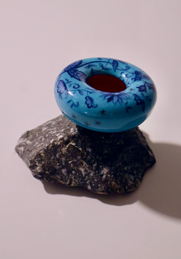Li'l Blue Pot Sittin' on a Rock by Roger Runge, Image 2.