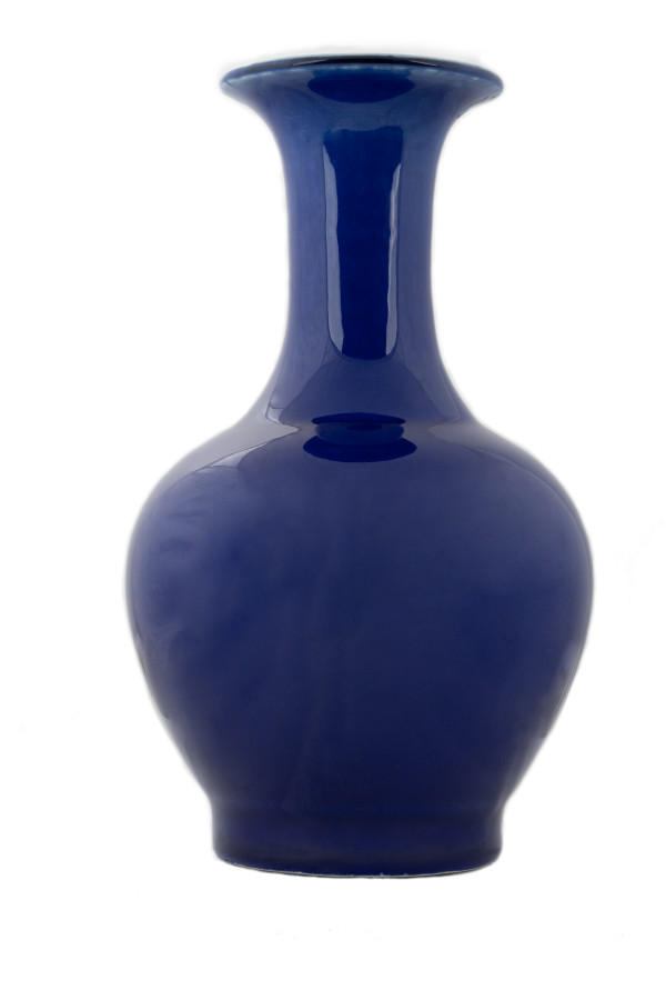 Chinese Republic Porcelain Vases - X Royal Blue by Unknown