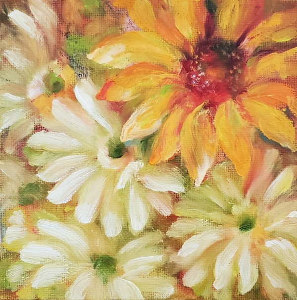 Sunflower and Daisies by Monika Gupta