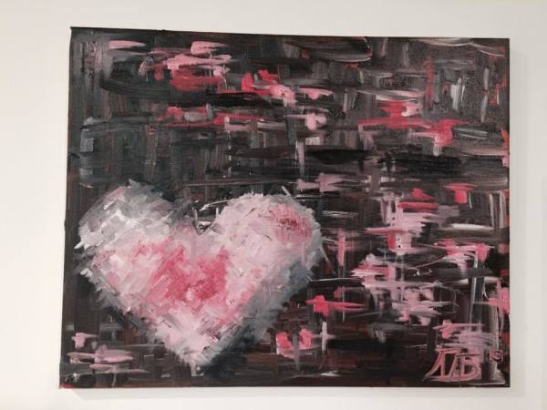 Pink & Black Heart by Lyra Brayshaw