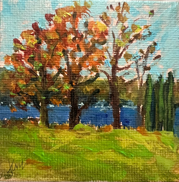 Gypsy Bay Fall  (Series, Trunk Painting) by Jennifer Hooley