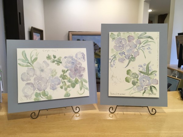 Lavender & Blues (Left & Right) by Jennifer Hooley