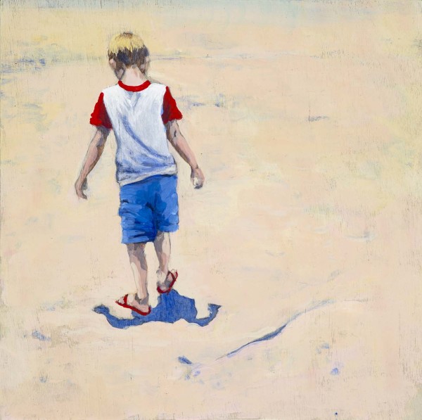 A Boy And His Shadow At The Beach by Amanda van Gils