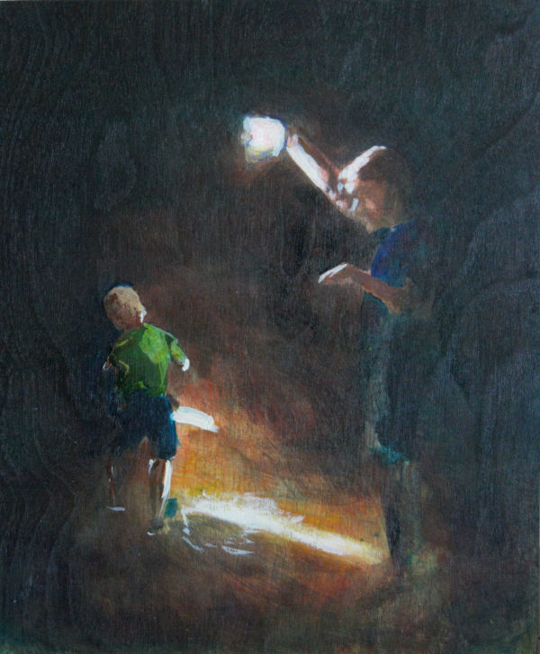 Study for Man and Boy with torches by Amanda van Gils