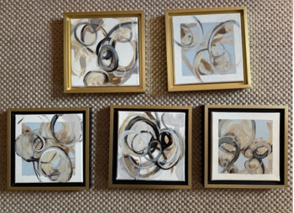 Abstract Circles - 6 Pieces by Ann Flemings | FlemingsArt.com