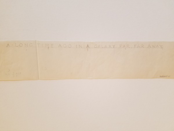 Star Wars 10th Anniversary Poster "A Long Time Ago" Spacing for Hand Lettering