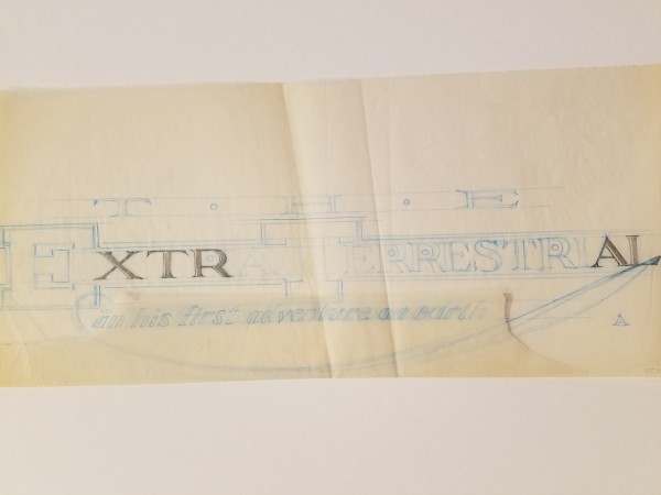 E.T. the Extra-Terrestrial Logo Concept Art,  "XTR AL"
