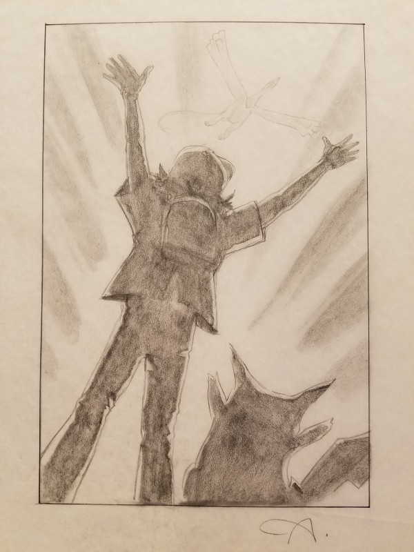 Pokemon The Movie 2000 Poster Concept, Lugia Flying