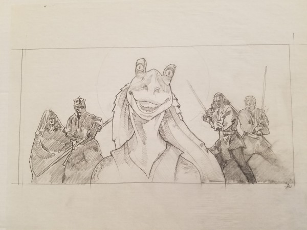 Star Wars Concept Art for Hasbro Board Game: Jar-Jar