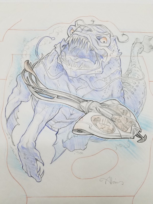 Star Wars Concept Art for Hasbro Board Game Opee Sea Killer