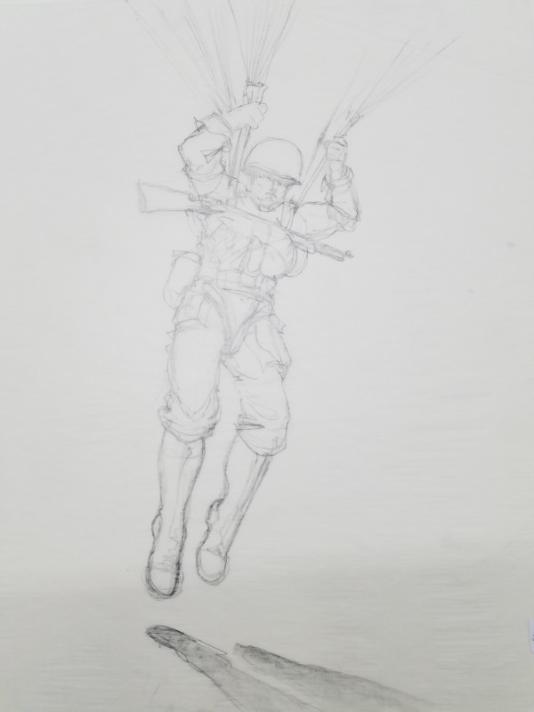 Band of Brothers Concept Art, Parachuting