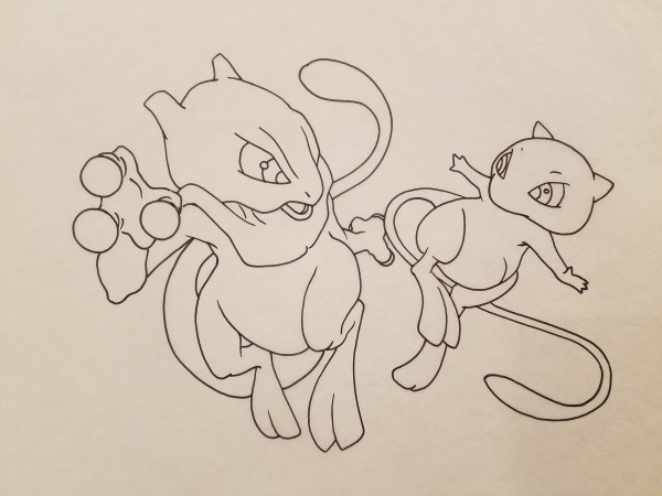 Pokemon: The First Movie Poster Concept, Mew / Mewtwo