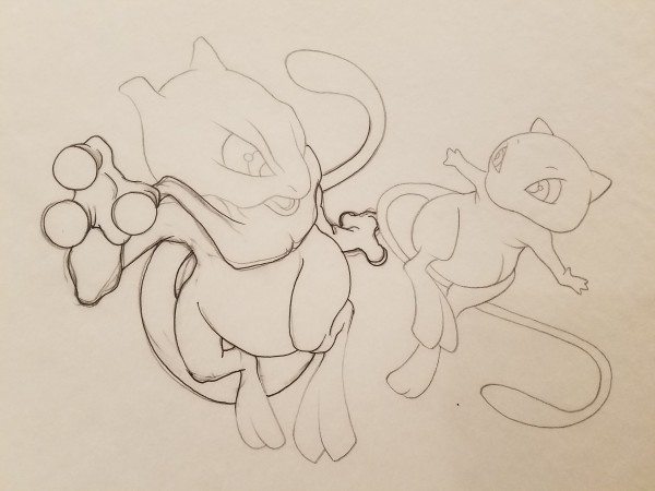 Pokemon: The First Movie Poster Concept, Mew / Mewtwo