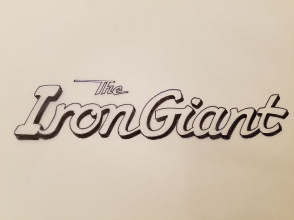 The Iron Giant Logo Concept, Hot Rod Styling, Inked