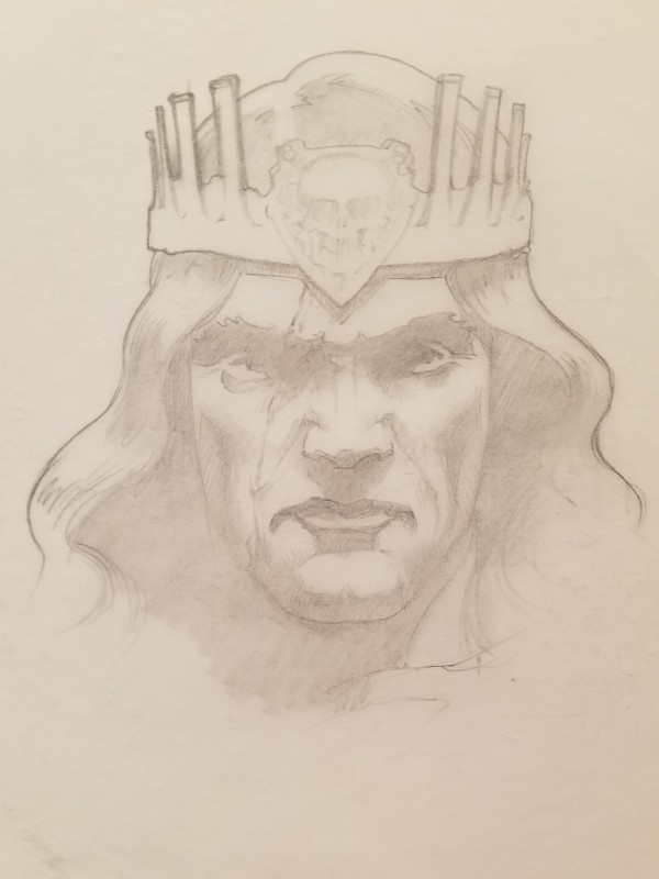 The Dragon Princess Sketch, Evil King Close Up by John Alvin, Image 1.