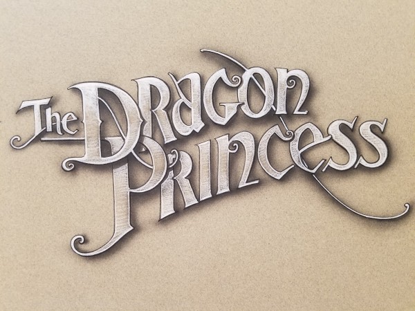 The Dragon Princess Title Concept, Shaded and Painted by John Alvin, Image 1.