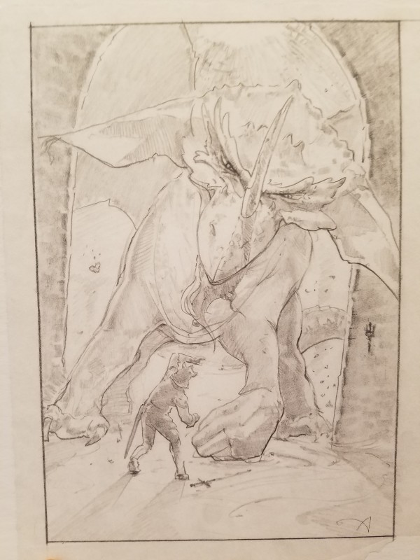 The Dragon Princess Sketch, Dragon Jumping at Soldier