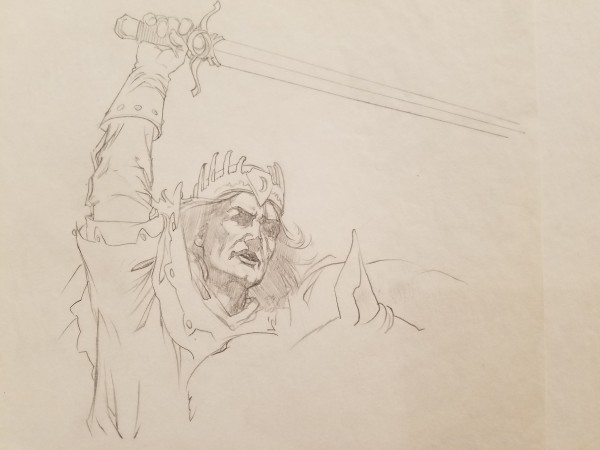The Dragon Princess Sketch, Evil King Concept for Color Comp by John Alvin, Image 1.