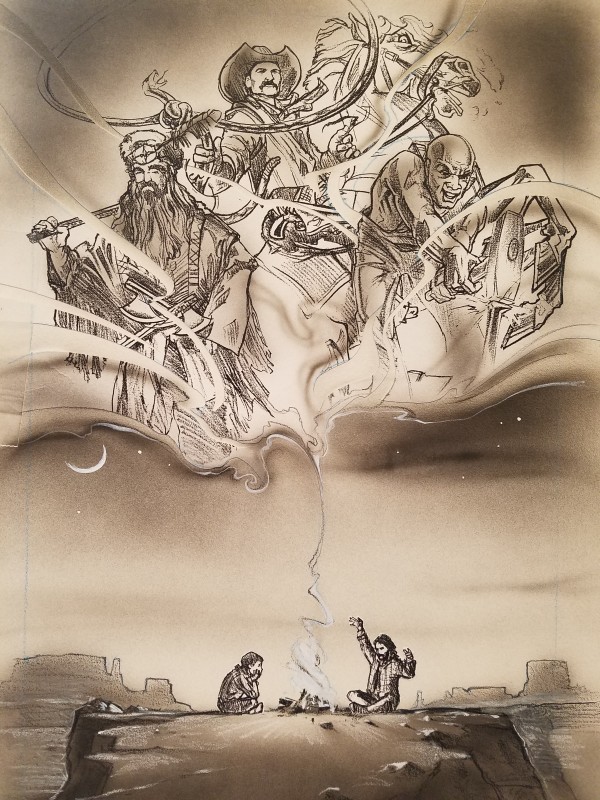 Tall Tale Poster Concept Art, Characters from Smoke