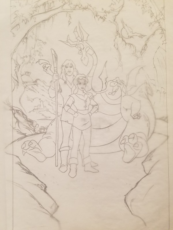 Quest for Camelot Poster Concept, Two Pieces Overlaid