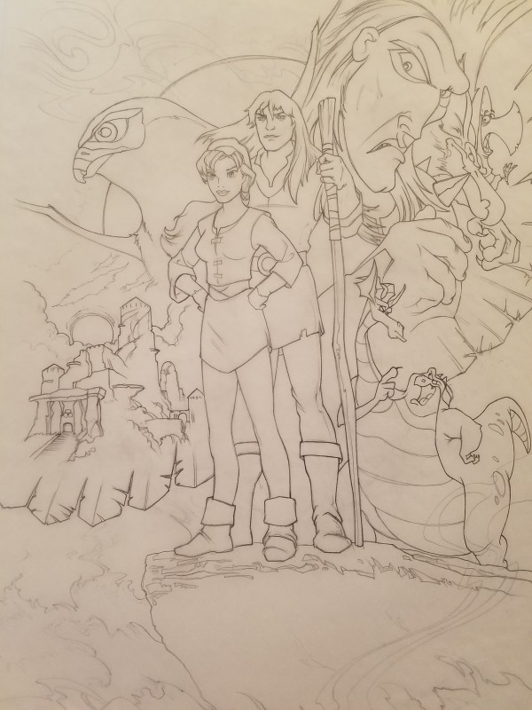 Quest for Camelot Poster Concept, Kayley, Garrett, Staff