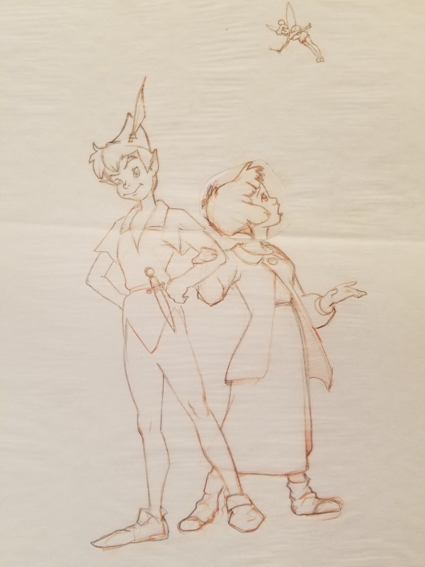 Peter Pan Poster Concept Art, Peter, Tink, & Jane
